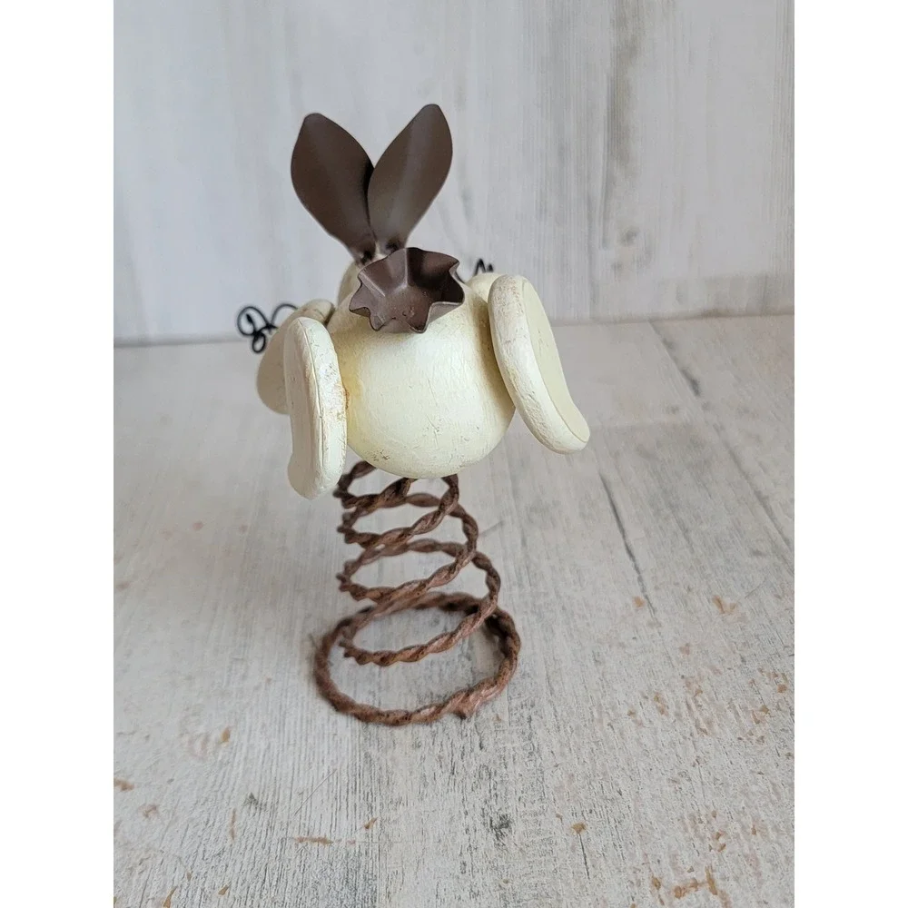 Easter rabbit mini tree topper rustic spring vintage Unique Home decor brown